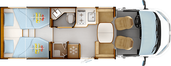 Tag-Grundriss RAPIDO C66