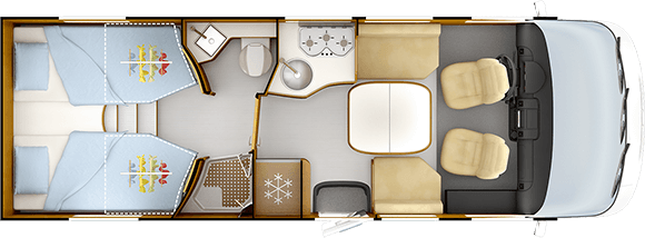 Tag-Grundriss RAPIDO i66M TRUMA