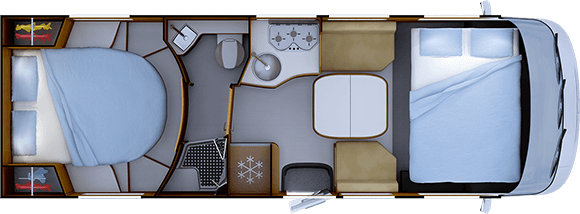 Nacht-Grundriss RAPIDO i96M TRUMA