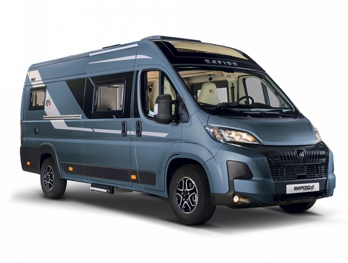 Modell V62 serienmäßig in Iron Grey, optional in Weiß erhältlich.